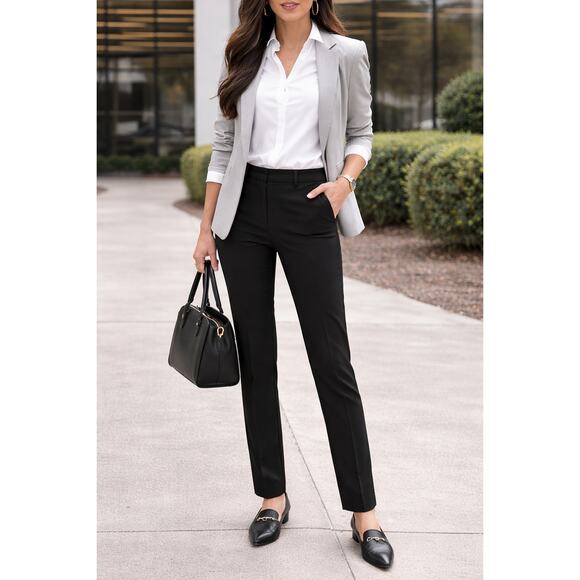 Oobe Pants - Oobe Black Dress Pants Slim Straight Career Work Size 4